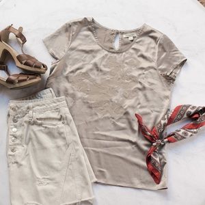 Gray Banana Republic Silky Top - Size S
